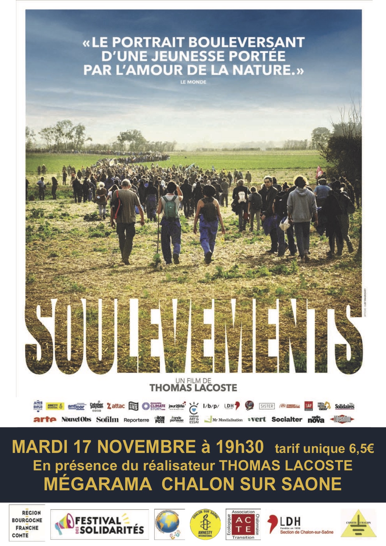 Lire la suite à propos de l’article Soulèvements – Film diffusé au Mégarama le 17 Novembre